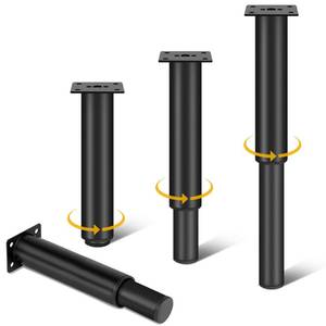lot 4516 image: XUUHOOG 4 Piece Adjustable Height Slat Center Support Legs, Metal Furniture Legs, Perfect for Bed, Sofa, Dresser, Chair, and Coffee Table etc., Replacement Legs(9.84-16.53 Inches)