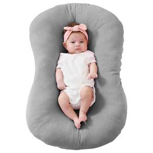 lot 4532 image: FUNUPUP Muslin Baby Lounger Cover Only Compatible with Snuggle Me Lounger, Infant Lounger Pillow Cover for Newborn, Removable Newborn Lounger Cover for Boys and Girls, Only Cover, Grey
