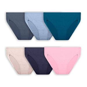 lot 4539 image: Fruit of the Loom Womens Breathable Underwear Hi Cut - Micro Mesh - 6 Pack, 13