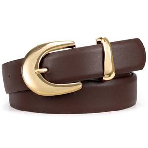 lot 4541 image: XZQTIVE Women PU Leather Belt for Jeans Pants Ladies Fashion Skinny belt with Gold Silver Buckle