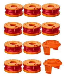 lot 4589 image: Trimmer Spool Line for Worx WA0010,Edger Spool fits for Worx Trimmer spools Weed Eater String,Weed Wacker Spool Replacement Parts,Trimmer Line Refills 0.065 inch for Electric String Trimmers 10 pack
