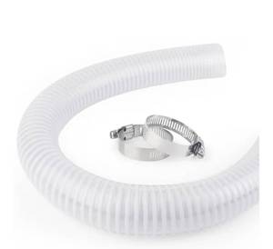 lot 4608 image: 1 12 Inch Swimming Pool Replacement Hose Pool Filter Pump Connection PVC Hose For Above Ground Pools 1.5 x 3FT Includes 2 Hose Clamps