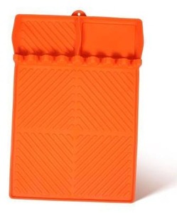 lot 4611 image: Silicone Griddle Cover Mat Bbq Grill Mats Side Shelf for Easy Clean-up