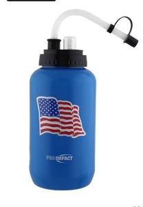 lot 4612 image: Squeezable Water Bottle Bendable Long Straw Spray cap - LDPE BPA Free Plastic - Hydration for Baseball Hockey Gym MMA Yoga Boxing Cycling Softball Football Lacrosse (35.5 Oz.)