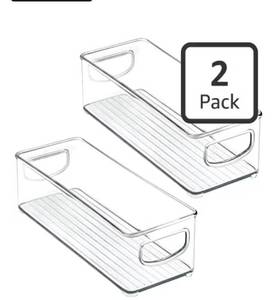 lot 4613 image: mDesign Small Plastic Office Storage Container Bins with Handles for Organization in Filing Cabinet