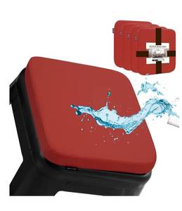 lot 4619 image: BUYUE Enhanced Anti-Slip Magnetic Bar Stool Cushions Set of 4, Luxury PU Leather Waterproof Small Seat Cushions