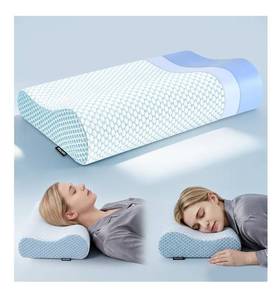 lot 4622 image: Polovo Neck Pillow Memory Foam Pillows for Sleeping, Ergonomic Cervical Pillow Neck Support Pillow Bed Pillow for Side Back Stomach Sleepers