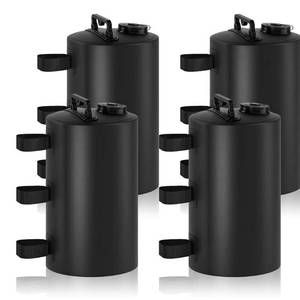 lot 4637 image: Canopy Water Weights Bag, 88 lb Tent 4 Leg Weights Bag, Portable 10L Water Bag Windproof Fixed Canopy Weights Bag, for Outdoor Pop Up Tent, Canopies, Gazebo, Shelter, 4 Pack (10L Black)