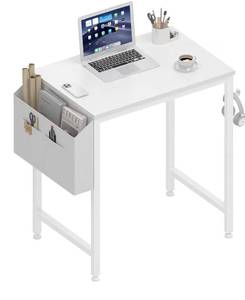 lot 4647 image: Lufeiya Small White Desk for Small Spaces, 24 Inch Kids Girls Study Writing Mini Desks for Bedroom