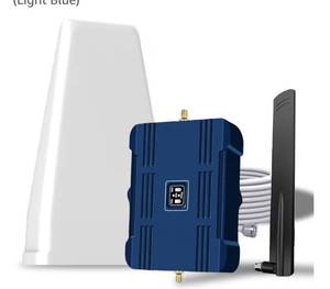 lot 4649 image: Cell Phone Booster for Home &Office, Up to 8000 Sq.Ft, Cell Phone Signal Booster for Band 2451213172566, Boost 5G 4G LTE 3G Data for All U.S. Carriers, FCC Approved Cell Booster (Light Blue)
