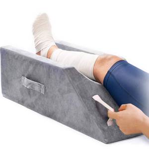 lot 4666 image: LightEase Memory Foam Leg Support and Elevation Pillow wDual Handles for Surgery, Injury, or Rest