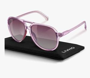 lot 4719 image: livho Trendy Polarized Aviator Sunglasses Women Men, Retro Sun Glasses for Women Men 2025, Oversized UV Protection Shades