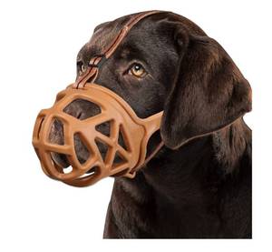 lot 4731 image: Dog Muzzle, Basket Muzzle for Biting, Chewing and Scavenging, Humane Cage Mouth Cover