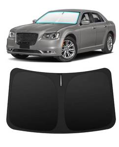 lot 4742 image: Custom Fit Windshield Sun Shade Accessories for Chrysler 300300C 2011-2023, Foldable Front Window Sunshade, UV & Heat Reflector