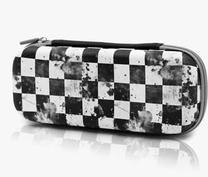 lot 4745 image: Checkerboard Pencil Case Zip Pencil Box Multi Pouch Holder Desk Organizer For Boys Girls School Office
