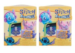 lot 4762 image: Disney Stitch Attachmeez 2-Pack - Collectible Surprise Mini Figure Blind Box, Hangs Off Books