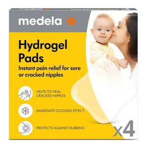 lot 4773 image: Medela Hydrogel Pads, Instant Pain Relief for Cracked or Sore Nipples from Breastfeeding and Pumping, Cooling Moisture Supports Natural Healing, Pack of 4