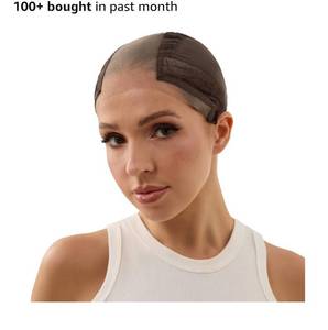 lot 4782 image: Lace Wig Cap for Women,Non-Slip Grip Cap Make Your Wigs Glue Free,Wig Caps with Built-in Adjustable Velvet Band for Keeping Wigs in Place(Brown,M)