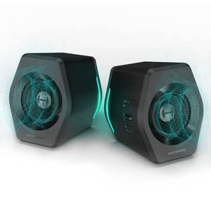 lot 805 image: Edifier G2000 32W PC Gaming Computer Speakers for Laptop Mac Desktop Computer Woofer Speakers Bluetooth USB 3.5mm AUX Inputs RGB Lights Multimedia Speakers Black - Retail $149