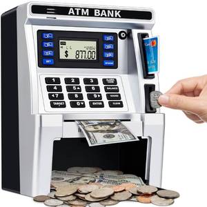 lot 4809 image: BAODLON Piggy Bank for Kids, ATM Machine Bank for Real Money with Debit Card, Bill Feeder, Coin Recognition, Balance Calculator, Electronic Savings Safe Box, Cool Stuff Toys Gifts for Teen Boys Girls