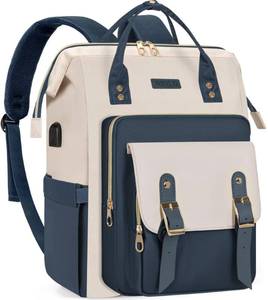 lot 4815 image: ANILD Travel Laptop Backpack for Women Bag, 15.6 Inch Work Backpack with USB Charging and Port Luggage Strap, Airline Approved Business Work Bag for Nurse College Teacher