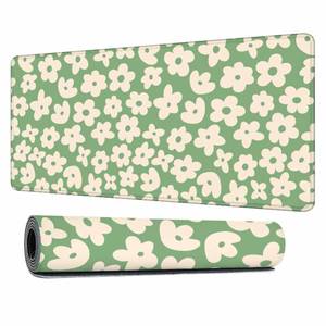 lot 4828 image: Y YIHANGBEST Vintage Floral Large Gaming Mouse Pad Summer Flowers Design Pattern Long Mousepad Non-Slip Rubber Base Keyboard Mat for Desk,Office,Home 35.4X15.7