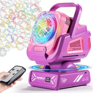 lot 1361 image: Belemar Upgraded Bubble Machine with Remote Control, Automatic Rotation & RGB Lights, 1800mAh Rechargeable Battery, Type-C Charge, Bubble Maker for Kids, Weddings, Birthday Parties, Outdoor Activities