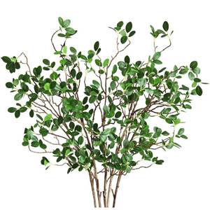 lot 1382 image: Htmeing Artificial Eucalyptus Green Branches with Leaves Faux Long Stems Fake Greenery Plants Ficus Twigs for Home Office Shop Farmhouse Decoration 110cm43 (5 PCS)