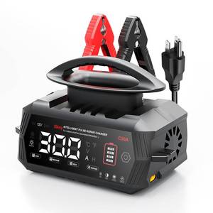 lot 1399 image: 30 AMP Battery Charger, 6V12V24V Lead-Acid, Lithium, LiFePo4 Smart Battery Charger, Portable Large Screen Trickle Charger, Fully Automatic Chargers and Maintainer for Car, Motorcycle, Lawn Mower
