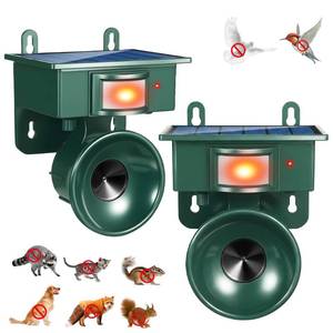 lot 1405 image: 2026 New Solar Ultrasonic Bird Repellent Outdoor, 2 Pack Woodpecker Deterrent for House, Keep Birds Away, Pigeon Bird Deterrents for Outside, Birds Scare Devices for Balconies Yard Garden Farm Orchard