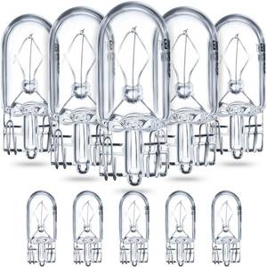 lot 2071 image: Honoson 14 Wedge Base 12V 5W Bulb Clear Krypton Light Bulb for Landscape, RV and Cabinet Lighting(Warm White Light,10 Pieces)