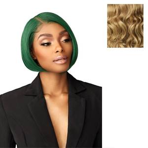 lot 2086 image: Sensationnel Chicbob Lace Frontwig - Bob Unit 3 Face Framing Glueless Wig Wide 5 Inch Deep Part Synthetic Preplucked Hairline (DIRTYBLONDE)