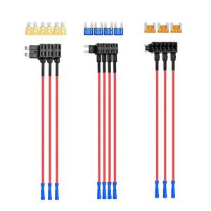 lot 2092 image: Nilight - 50040R 12V Car Add-a-Circuit Fuse Adapter with Standard and Mini TAP Profile TAP Blade Fuse for Cars Trucks Boats, 10 Pack Fuse Holder-3 types, 2 Years Warranty,Blue, Red, Black