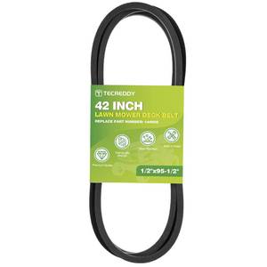lot 2098 image: 144959 Mower Deck Belt for Craftsman 42 Inch 532144959 LT1000 LT2000 DLT3000 DYT4000 Husqvarna Poulan AYP Ariens Riding Lawn Mower, 12 X 95.5