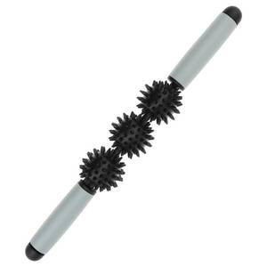 lot 2108 image: Tobefore Spiked Fascia Muscle Roller - 3 Balls Deep Tissue Massager for Muscle Relaxation & Body Contouring, Portable Myofascial Release Stick for Athletes