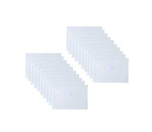 lot 2114 image: YESSART 5.5���� x 8.5���� Clear Plastic Envelopes Cutting Dies Stencil Crafts Paper File Index Cards Holder 20 Pack Hook Loop Closure