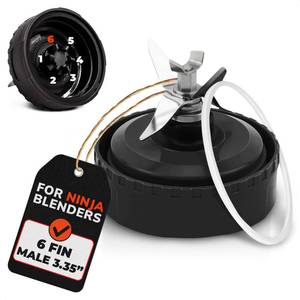 lot 2116 image: Ninja Blades Replacement 6 Fin Male �� Ninja Single Serve Blender Blade �� 3.35 Stainless Steel for Smooth Blending, Compatible with BL770, BL770A, BL770BRN, BL770W, BL771, BL771C, BL772, and more
