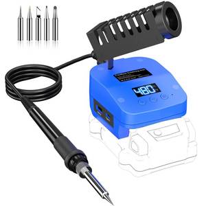 lot 2123 image: Cordless Soldering Iron for Kobalt 24V Battery,60W Portable Electric Soldering Station With USB &Type C, Adjustable Solder Iron Kit Tool for DIY,Appliance Repair,Wire Welding(NO Battery)
