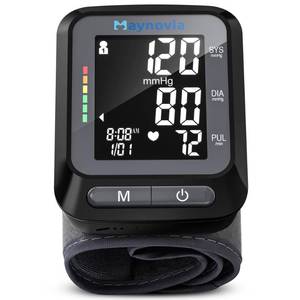 lot 2151 image: Maynovia Wrist Blood Pressure Monitor - Automatic Blood Pressure Cuff for Home Use, Digital BP Monitor Wrist with Large Backlit Display, BP Cuff Wrist for Adults, 2x60 Memory, Fits 5.3-8.5