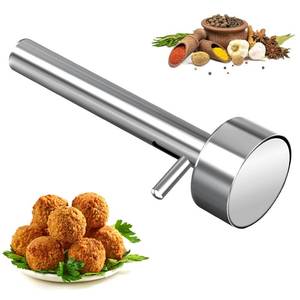 lot 2209 image: Seqiuay Falafel Scoop Maker, Stainless Steel Falafel Press Mold, Easy to Use and Clean, Non-Stick Meatball Press, Scoops, Middle Eastern Kitchen Tool (4cm)