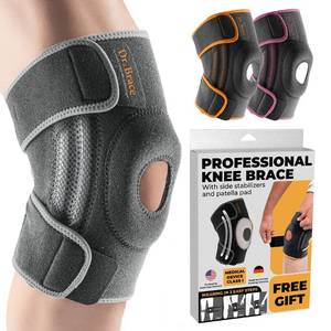 lot 3746 image: DR. BRACE ELITE Knee Brace with Side Stabilizers & Patella Gel Pads for Maximum Knee Pain Support and fast recovery for men and women-Please Check How To Size Video (Moon, XX-Large)