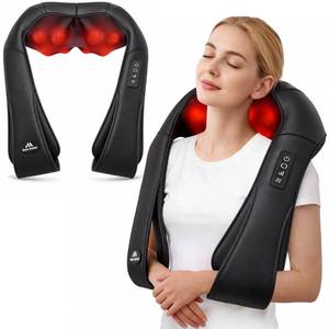 lot 3752 image: Neck Massager for Pain Relief Deep Tissue with Heat - Shiatsu Back and Shoulder Massage, Mothers Day Gifts for Mom Wife Women Her, Dad Men Him, Christmas, Fathers Day, Plug-in Use for Home Office Car