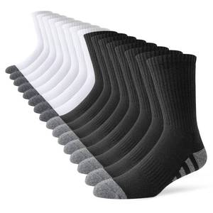 lot 4001 image: JOYN�E 8 Pairs Mens Crew Work Cushion Socks Long Athletic Running Socks Workout Breathable Socks,Multicolor 2,Sock Size10-13
