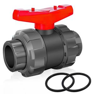 lot 4007 image: Boltigen 2 UPVC True Union Ball Valve - Full Flow Double Union, Schedule 80 PVC, 2 UPVC with 2pcs EPDM O-Rings for Irrigation, Pool, Venting Systems