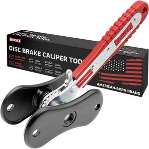 lot 4011 image: Vehiclex Brake Caliper Compression Tool �� Heavy Duty Brake Pad Spreader Tool with Ratcheting Handle & Rib-Reinforced Plates �� Caliper Piston Compressor Tool for Cars, SUVs, and Light Trucks