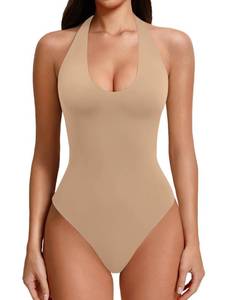 lot 4013 image: Avidlove Halter Bodysuit for Women Summer Tank Top Body Suits Sexy Backless Leotard Going Out Outfit, Medium