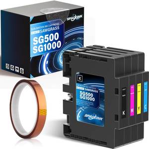 lot 4059 image: Spaceink New SG500 SG1000 Sublimation Ink Cartridge Compatible for Sawgrass Virtuoso SG500 SG1000 Printers(1 Black, 1 Cyan, 1 Magenta, 1 Yellow, 4-Pack)