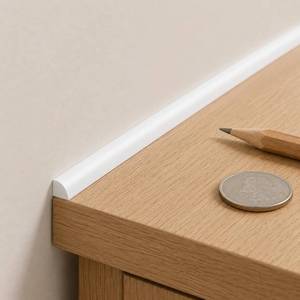 lot 4064 image: 0.25 x 0.25 Mini Quarter Round Molding, 10FT Ultra-Slim Peel and Stick Trim for Small Gaps, Countertop Wall Seam, Window Sill, Desk & Cabinet Edge, Flexible Self Adhesive Finishing Strip