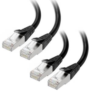 lot 4075 image: Cable Matters Cat8 Certified 2-Pack 40Gbps Shielded Cat 8 Ethernet Cable - 5ft, 2000Mhz Category 8 Ethernet Cord, Cat8 Cable for Gaming, Black