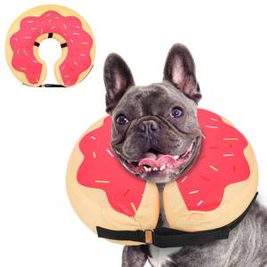 lot 4092 image: MIDOG Soft Inflatable Dog Cone, Donut E-Collar Alternative for After Surgery, Prevents Licking, Allowing Normal Eating & Vision, Comfortable Recovery Collar for Small Medium Large Dogs & Cats, Pink-M